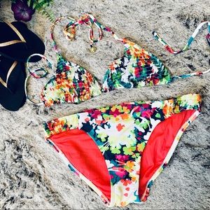 2-Piece String Bikini🔥Multi-color Flowered🔥Large